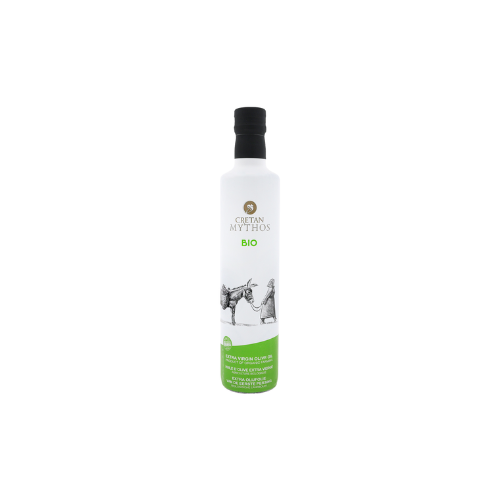 Organic Extra Virgin Olive Oil 500 ml Cretan Mythos – Dorica Glass Bottle