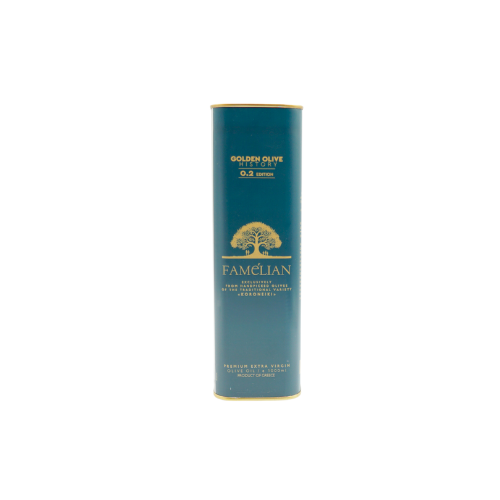 Greek Extra virgin olive oil 1L Tin - Famelian, Golden Olive History, Crete